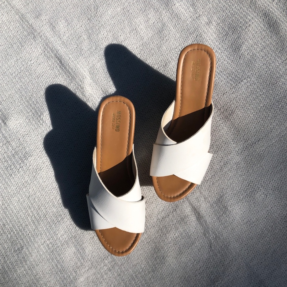 Boho Wedges- White and Brown Summer Heels
